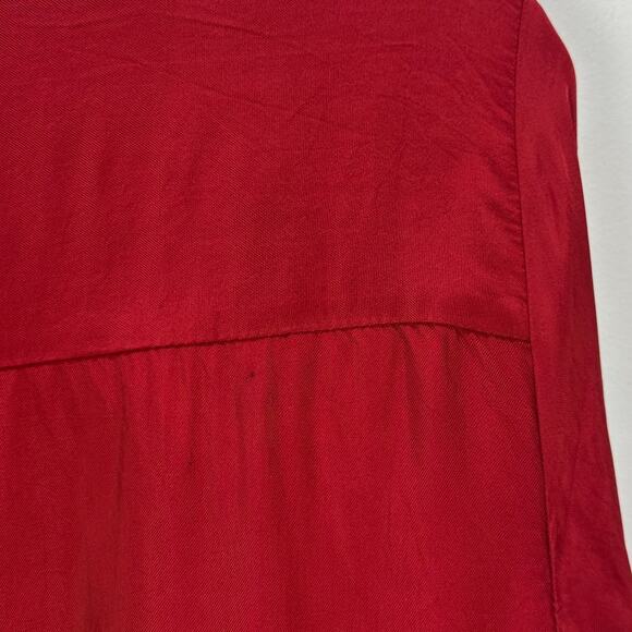 J.Crew Amelia Popover Shirtdress Drapey Viscose Twill Burgundy Ruffle 2X NWT - Picture 15 of 15